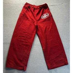 Dr Pepper Lounge Pants Red Sweatpants Unisex Large Wide Leg Logo Graphic